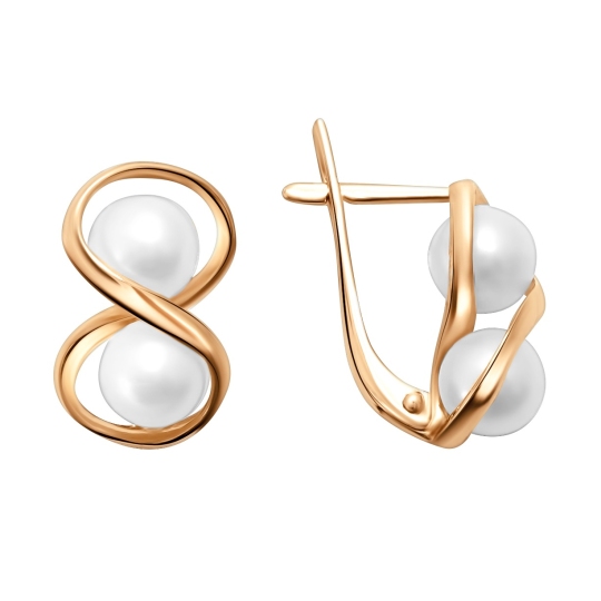 Серьги из золота с жемчугом