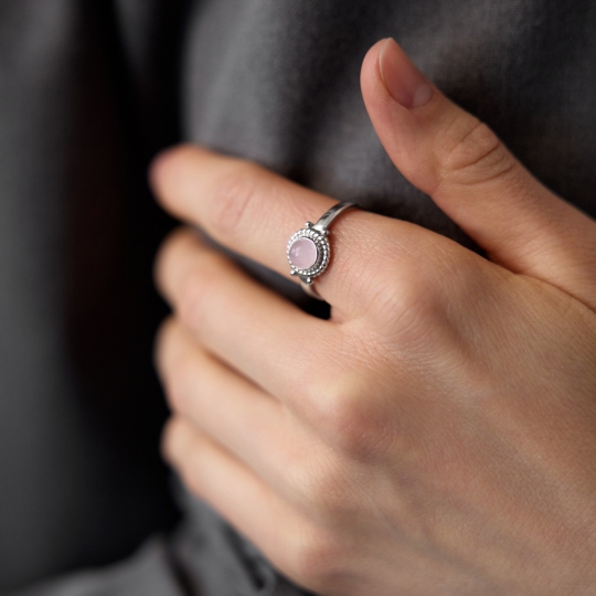Кольцо из серебра с кварцем