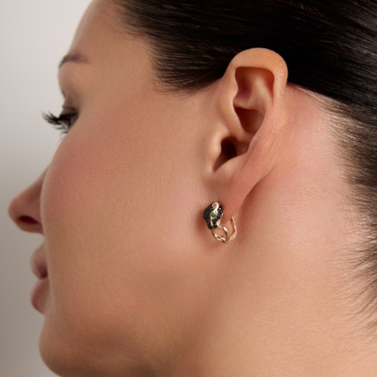 Серьги из золота с фианитами