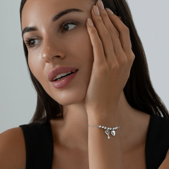 Браслет из серебра с эмалью