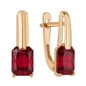 Серьги из золота с гранатами