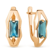 Серьги из золота с ситаллами