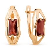 Серьги из золота с гранатами