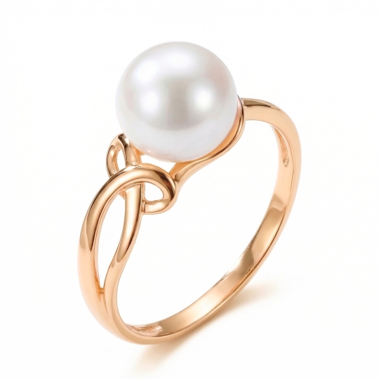 Кольцо из золота с жемчугом