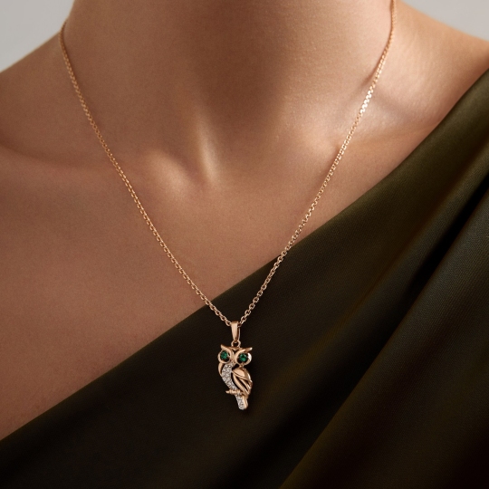 Подвеска из золота с фианитами 