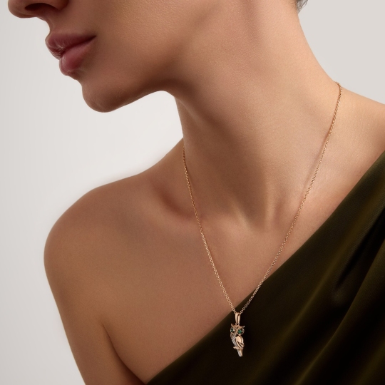 Подвеска из золота с фианитами 