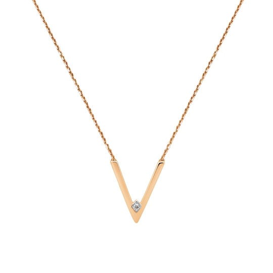 Колье из золота с фианитом