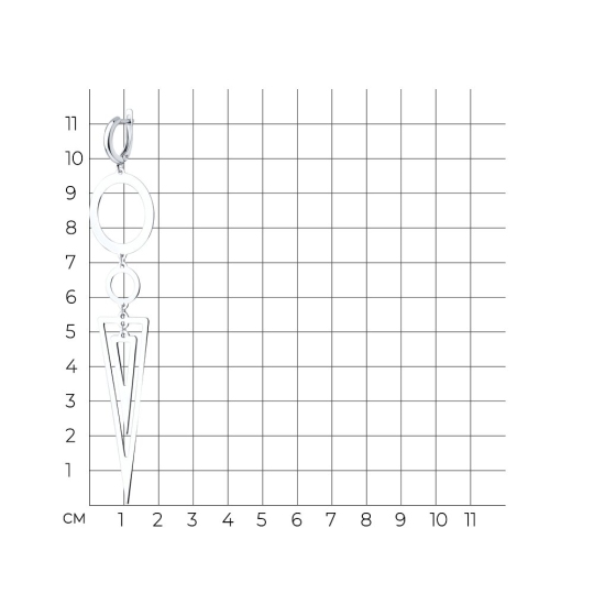 Одиночная серьга из серебра