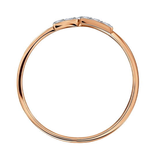 Кольцо из золота с фианитами