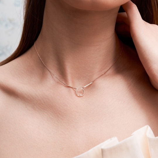 Колье из золота с фианитом