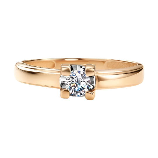 Кольцо из золота с бриллиантом