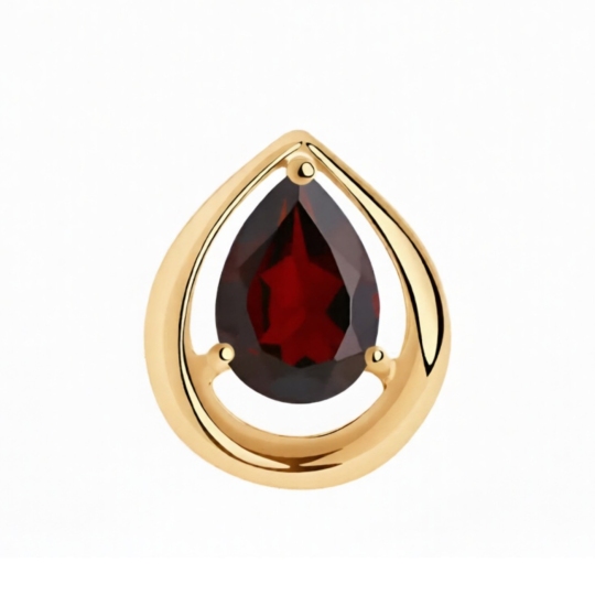 Подвеска из золота с гранатом