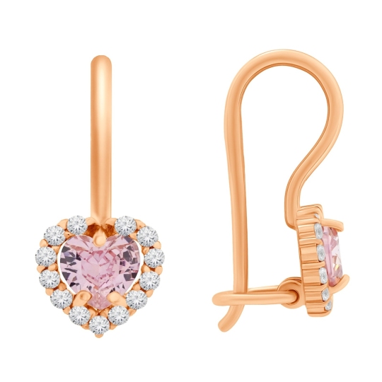 Серьги из золота с фианитами