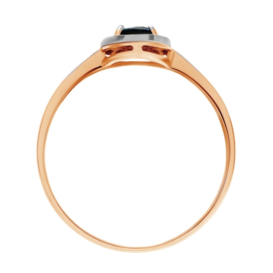 Кольцо из золота с бриллиантами и сапфиром