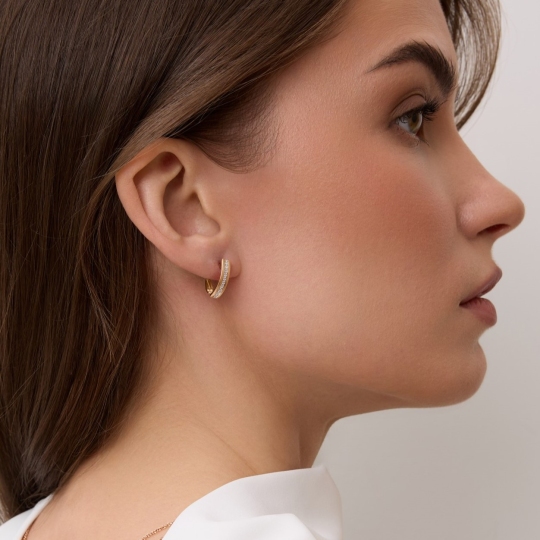 Серьги из золота с фианитами