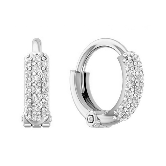 Серьги из серебра с фианитами