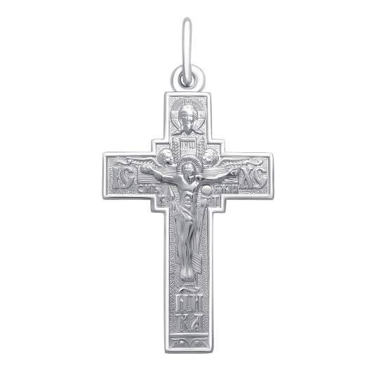 Подвеска-крест из серебра