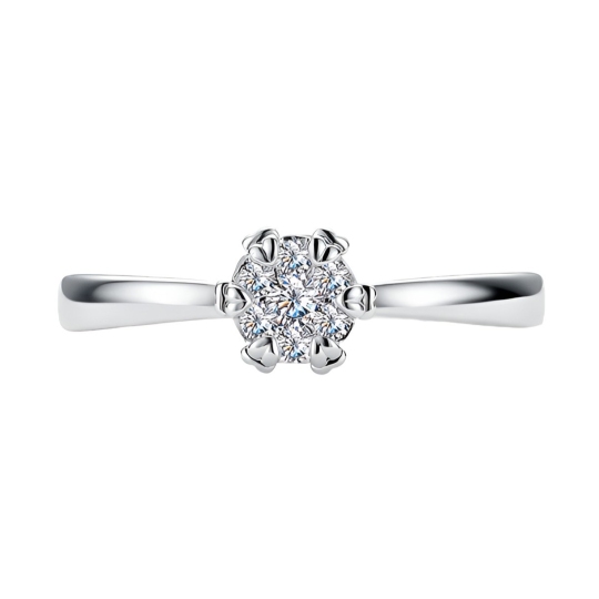 Кольцо из белого золота с бриллиантами