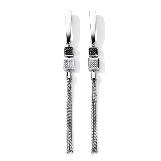 Серьги из белого золота с бриллиантами