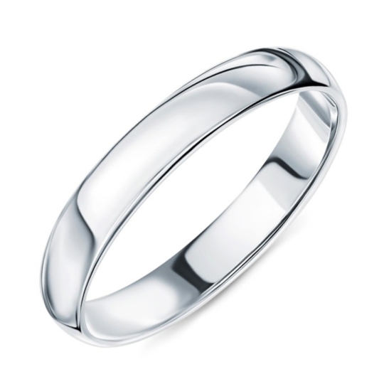 Обручальное кольцо из серебра