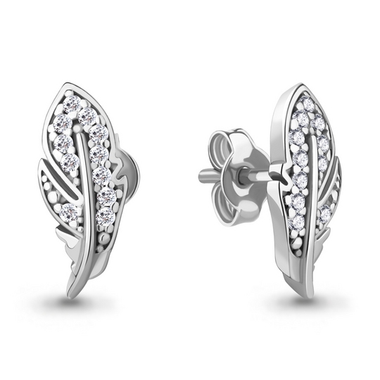 Серьги из серебра с фианитами