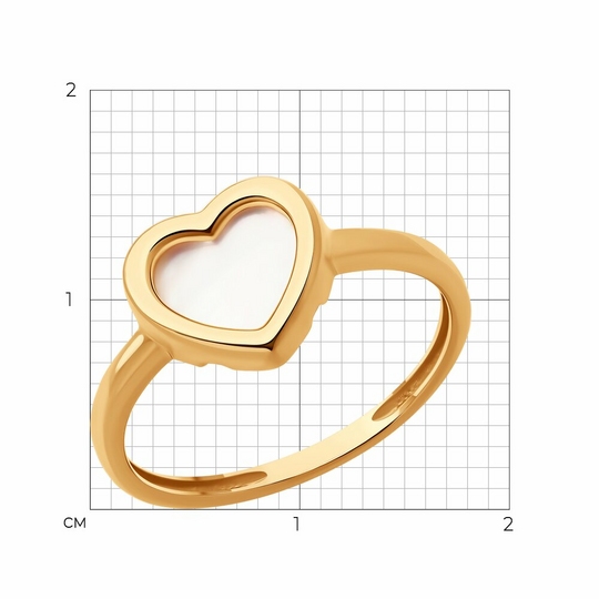 Кольцо из золота с перламутром