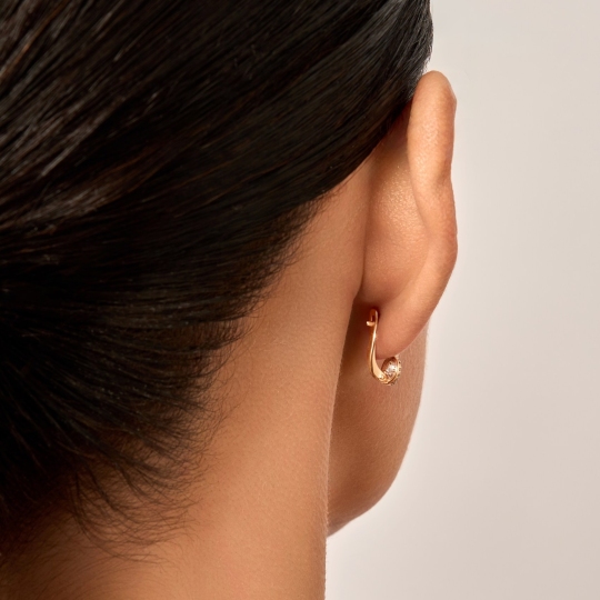 Серьги из золота с фианитами