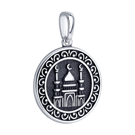 Подвеска из серебра с чернением