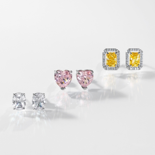 Серьги из серебра с бриллианитами
