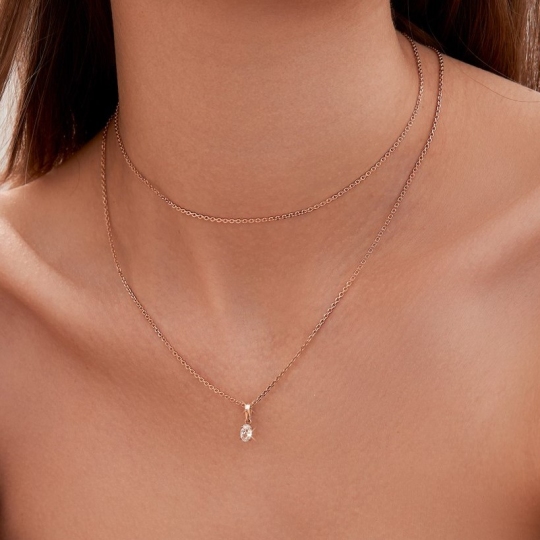 Подвеска из золота с фианитом