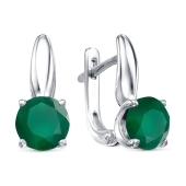 Серьги из серебра с агатами