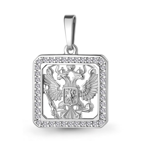 Подвеска из серебра с фианитами 