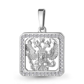 Подвеска из серебра с фианитами 
