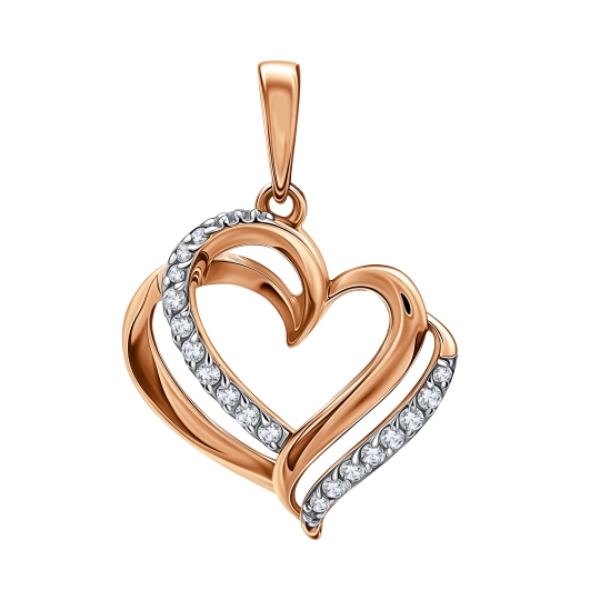 Подвеска из золота с фианитами