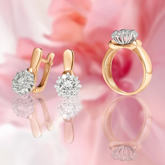 Серьги из золота с бриллиантами