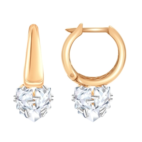 Серьги из золота с фианитами