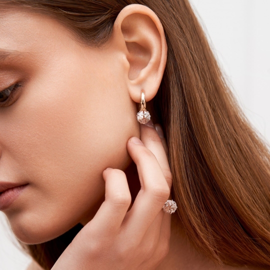 Серьги из золота с фианитами