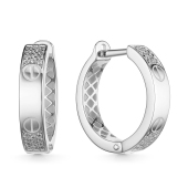 Серьги из серебра с фианитами