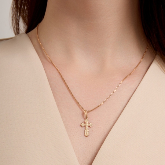 Подвеска-крест из золота