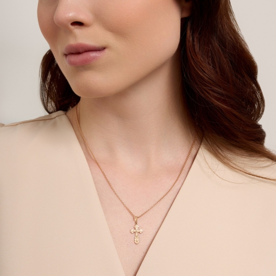 Подвеска-крест из золота