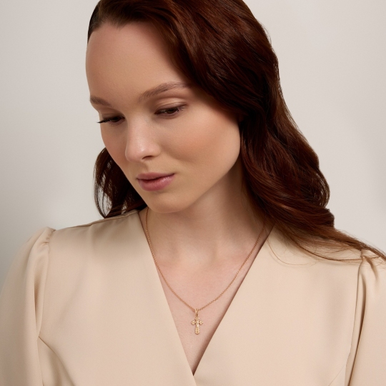 Подвеска-крест из золота