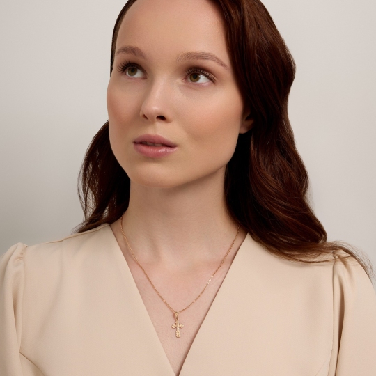 Подвеска-крест из золота