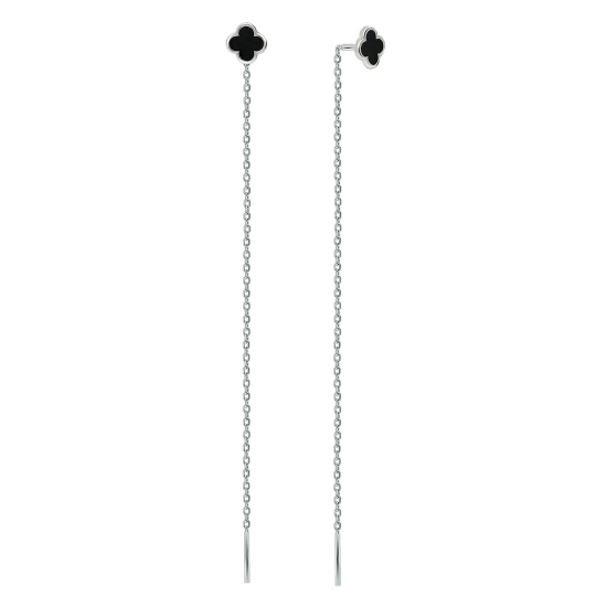 Серьги из серебра с эмалью