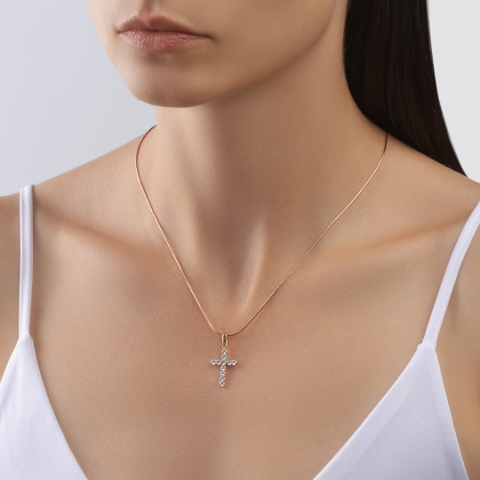 Подвеска из золота с фианитами