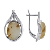 Серьги из серебра с кварцами