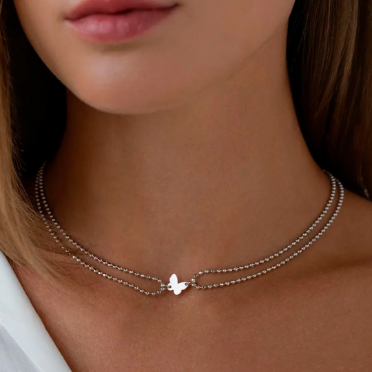 Колье из серебра