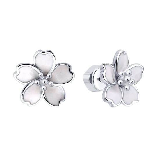 Серьги из серебра с эмалью