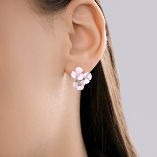 Серьги из серебра с эмалью
