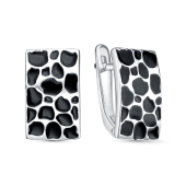 Серьги из серебра с эмалью