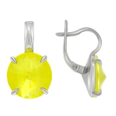 Серьги из серебра с ювелирными кристаллами